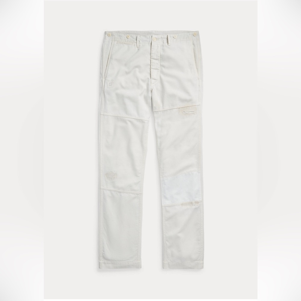 RRL Double RL Ralph Lauren Mathieu Work Pant - Repaired Off White